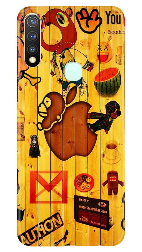 Wooden Texture Mobile Back Case for Vivo Y19 (Design - 367)