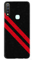 Black Red Pattern Mobile Back Case for Vivo Y19 (Design - 373)