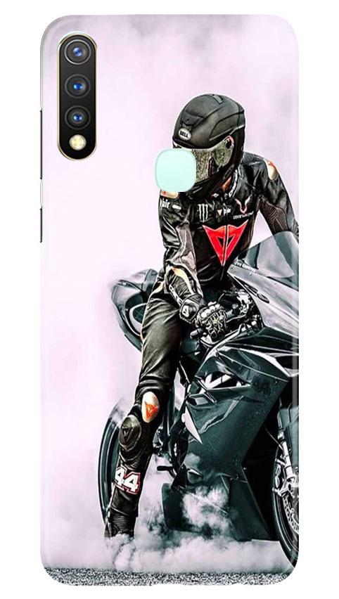 Biker Mobile Back Case for Vivo U20 (Design - 383)