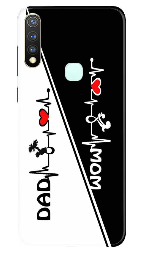 Love Mom Dad Mobile Back Case for Vivo U20 (Design - 385)