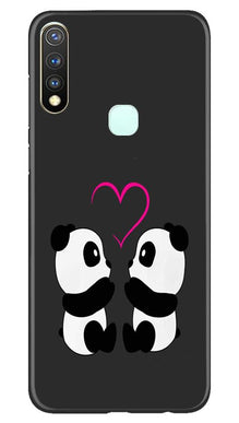 Panda Love Mobile Back Case for Vivo U20 (Design - 398)