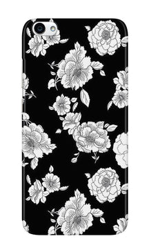 White flowers Black Background Case for Oppo F3 Plus