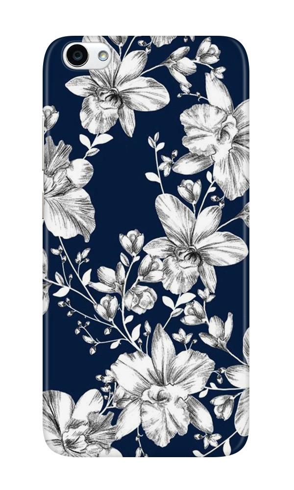 White flowers Blue Background Case for Vivo Y55/ Y55s