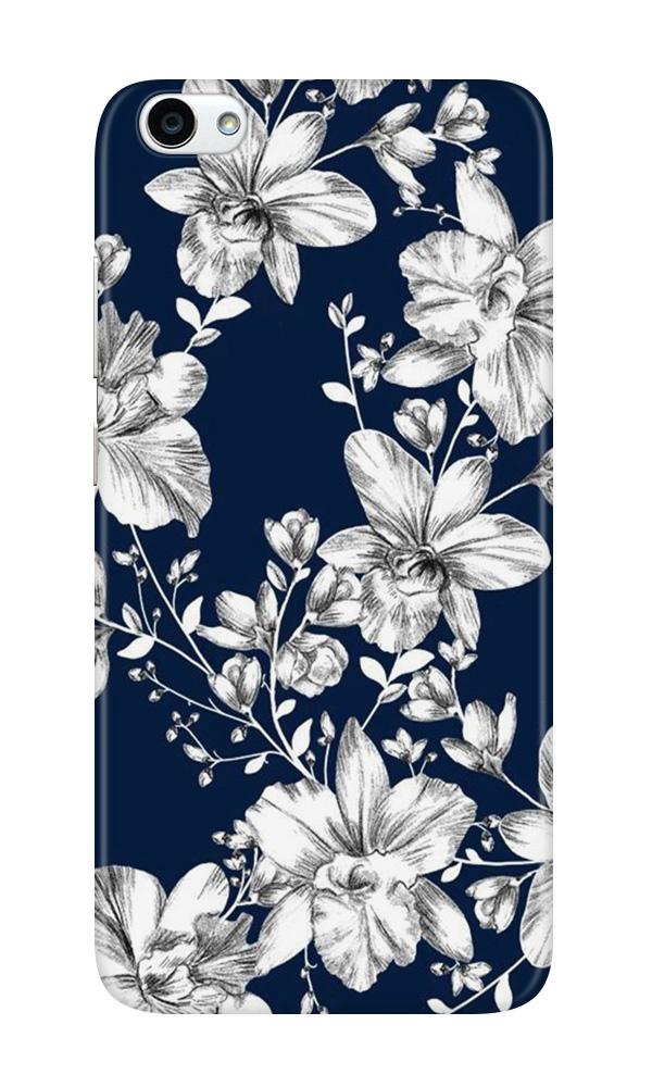 White flowers Blue Background Case for Oppo F3