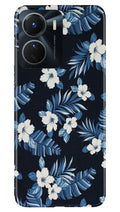 White flowers Blue Background2 Case for Vivo Y56 5G