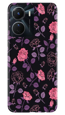 Rose Black Background Mobile Back Case for Vivo Y56 5G (Design - 27)