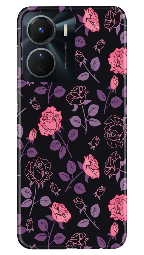 Rose Black Background Case for Vivo Y56 5G