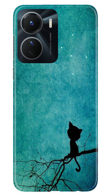 Moon cat Mobile Back Case for Vivo Y56 5G (Design - 70)