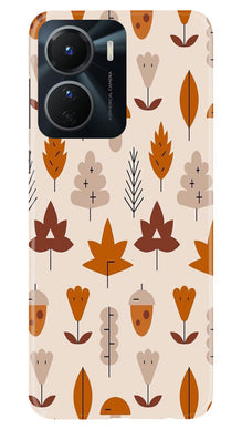 Leaf Pattern Art Mobile Back Case for Vivo Y56 5G  (Design - 132)
