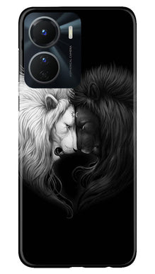 Dark White Lion Mobile Back Case for Vivo Y56 5G  (Design - 140)