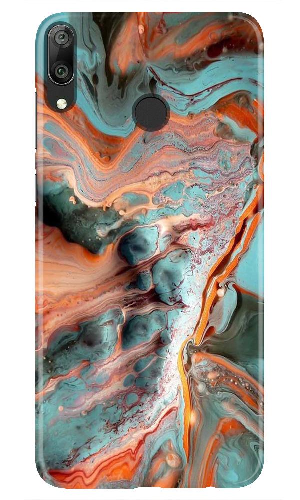 Marble Texture Mobile Back Case for Huawei Y7 (2019) (Design - 309)