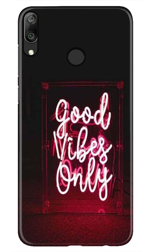 Good Vibes Only Mobile Back Case for Huawei Y7 (2019) (Design - 354)