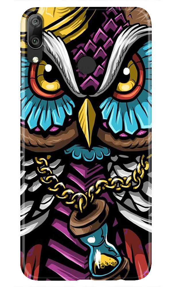 Owl Mobile Back Case for Huawei Y7 (2019) (Design - 359)