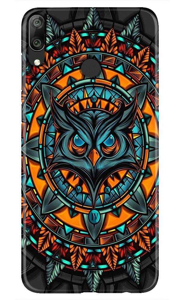 Owl Mobile Back Case for Huawei Y7 (2019) (Design - 360)