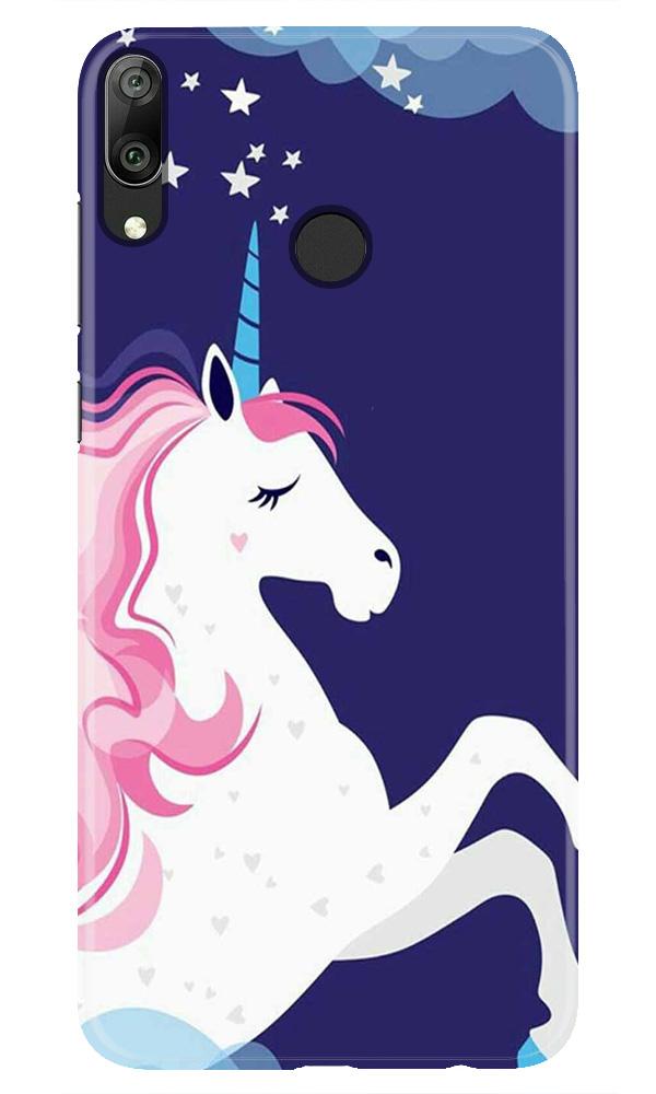 Unicorn Mobile Back Case for Huawei Y7 (2019) (Design - 365)