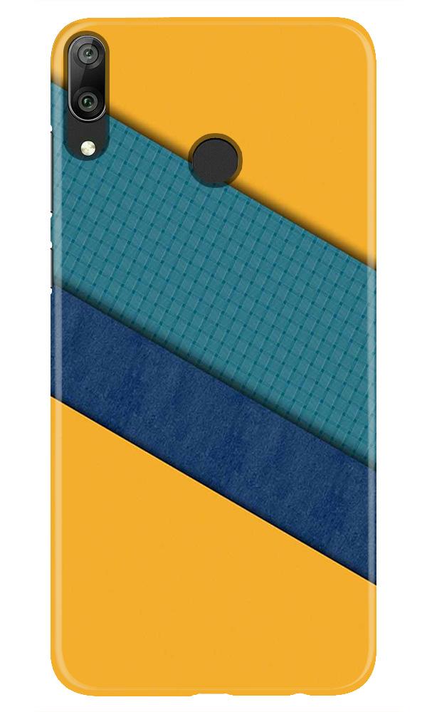 Diagonal Pattern Mobile Back Case for Huawei Y7 (2019) (Design - 370)
