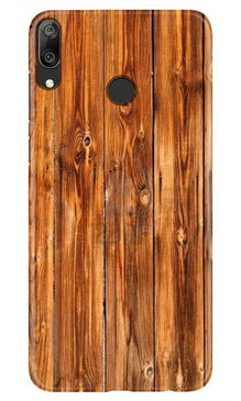 Wooden Texture Mobile Back Case for Huawei Y7 (2019) (Design - 376)