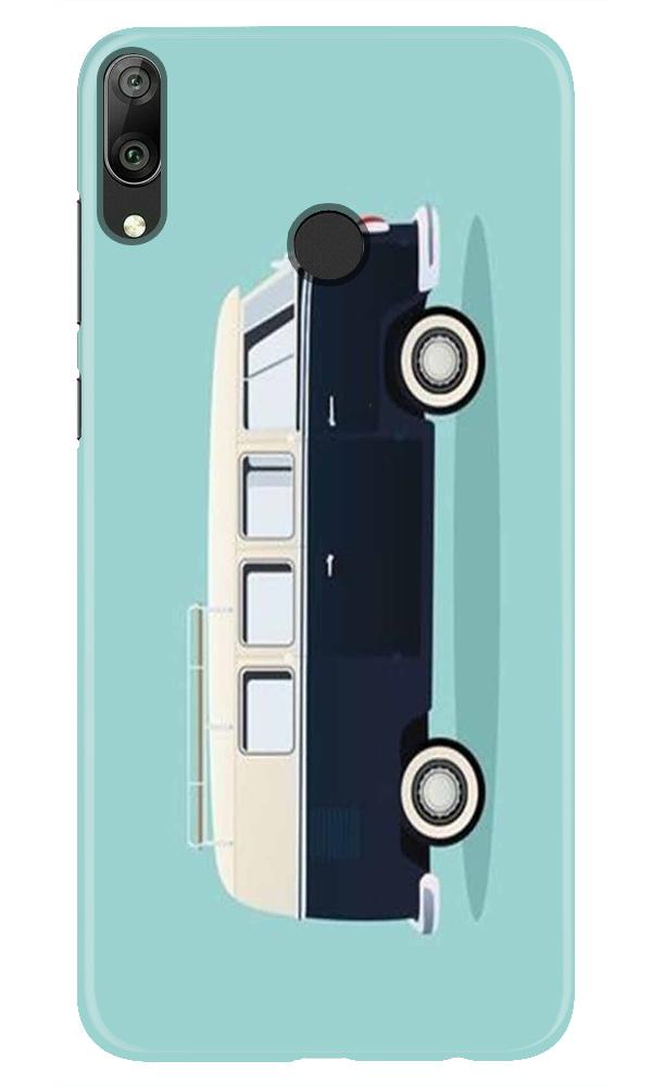 Travel Bus Mobile Back Case for Huawei Y7 (2019) (Design - 379)