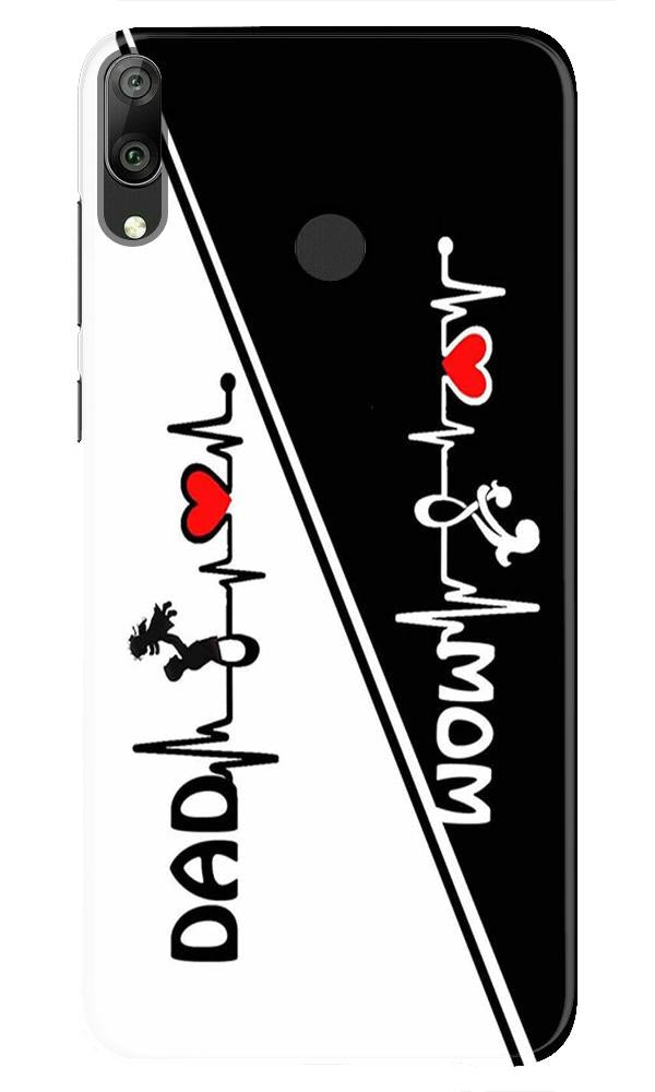 Love Mom Dad Mobile Back Case for Honor 8C (Design - 385)