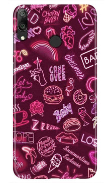 Party Theme Mobile Back Case for Huawei Y7 (2019) (Design - 392)