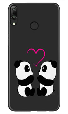 Panda Love Mobile Back Case for Honor 8C (Design - 398)