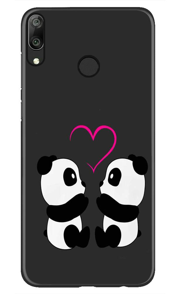 Panda Love Mobile Back Case for Honor 8C (Design - 398)
