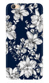 White flowers Blue Background Case for Vivo Y81i