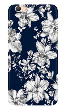White flowers Blue Background Case for Vivo Y81i