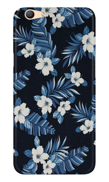 White flowers Blue Background2 Mobile Back Case for Vivo Y81i (Design - 15)