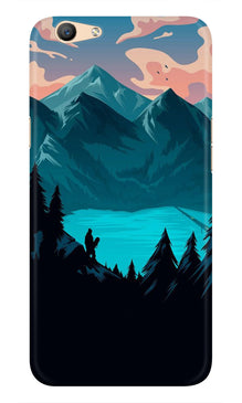 Mountains Mobile Back Case for Vivo Y81i (Design - 186)