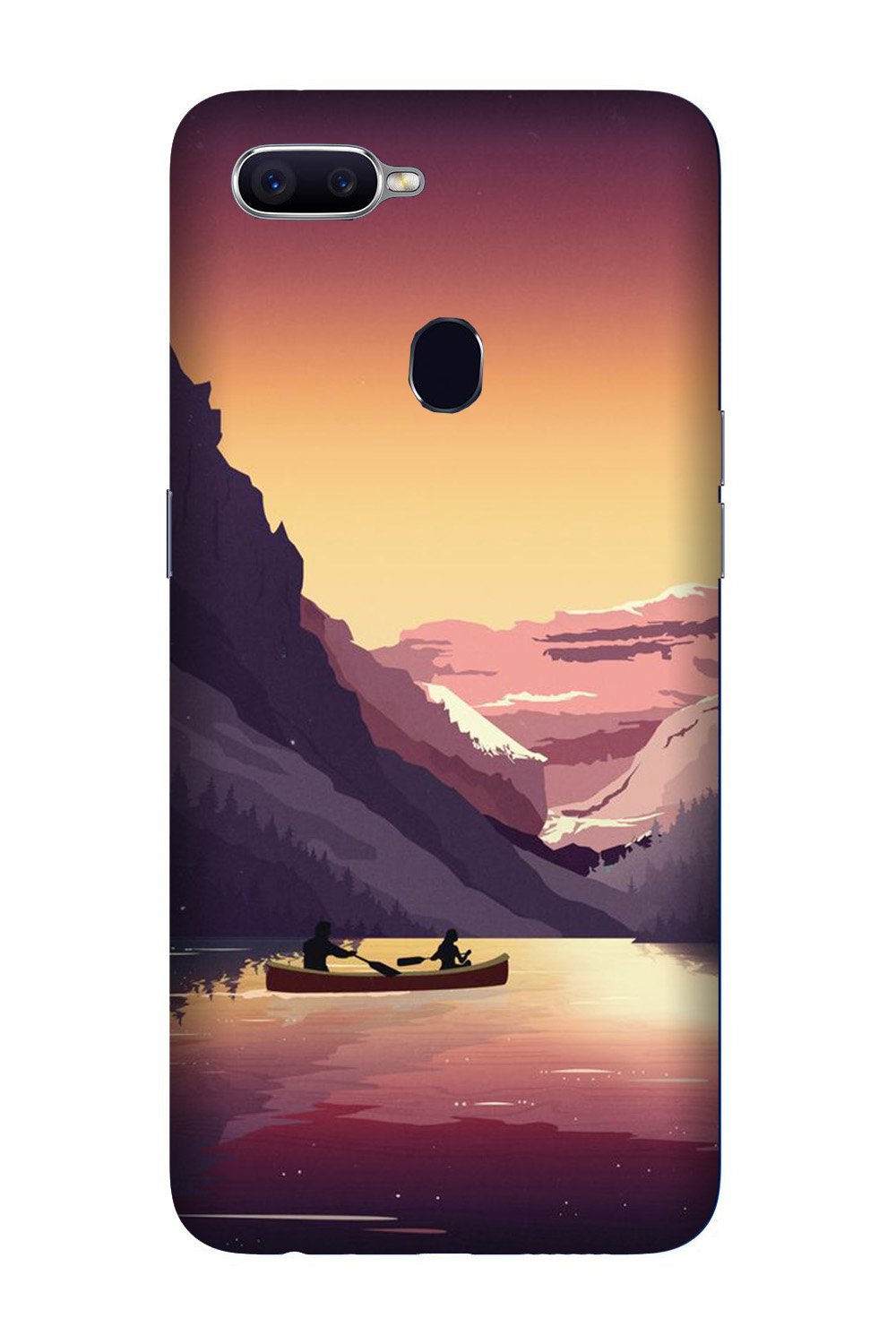 Mountains Boat Case for Oppo A5 (Design - 181)