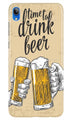 Drink Beer Mobile Back Case for Vivo Y90   (Design - 328)