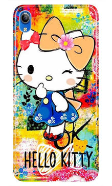 Hello Kitty Mobile Back Case for Vivo Y91i   (Design - 362)