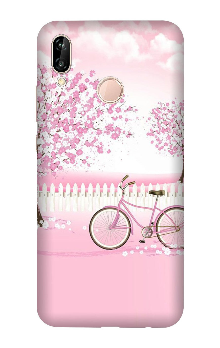 Pink Flowers Cycle Case for Vivo Y95/ Y93  (Design - 102)
