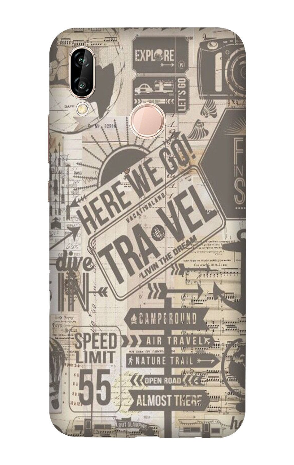 Travel Case for Huawei Y9 (2019)  (Design - 104)