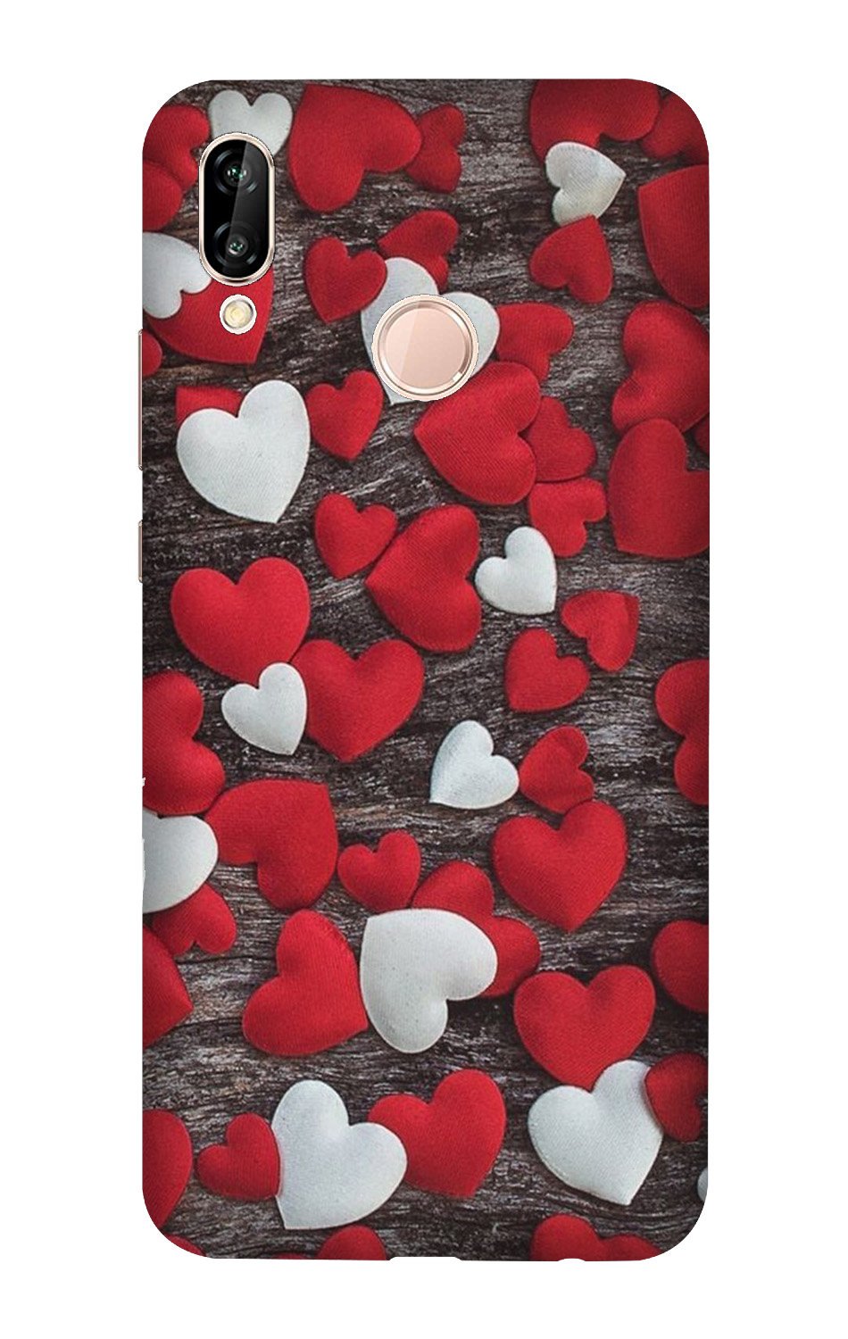 Red White Hearts Case for Honor Play  (Design - 105)