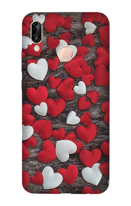 Red White Hearts Case for Honor 10 lite(Design - 105)