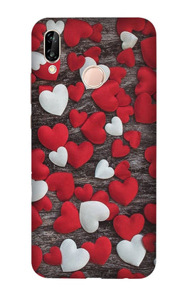 Red White Hearts Case for Huawei Y9 (2019)  (Design - 105)