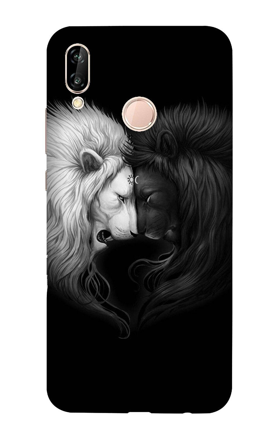 Dark White Lion Case for Vivo V11  (Design - 140)