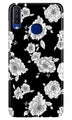 White flowers Black Background Case for Vivo Z1 Pro
