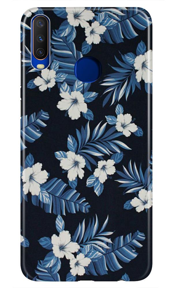 White flowers Blue Background2 Case for Vivo Z1 Pro