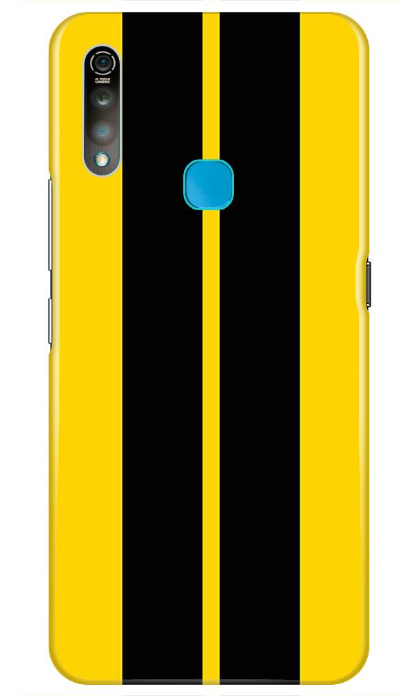 Black Yellow Pattern Mobile Back Case for Vivo Z1 Pro   (Design - 377)