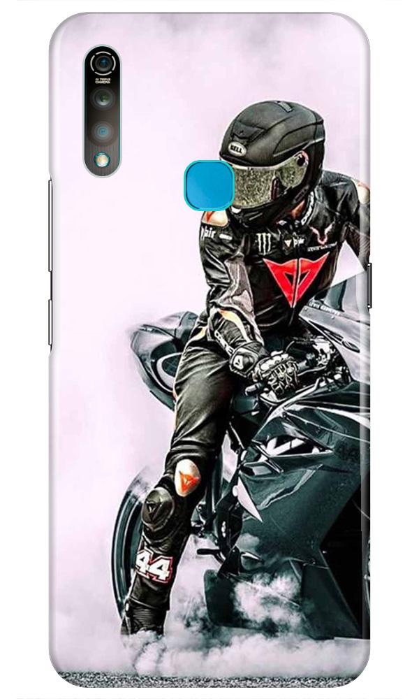 Biker Mobile Back Case for Vivo Z1 Pro   (Design - 383)