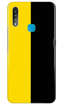 Black Yellow Pattern Mobile Back Case for Vivo Z1 Pro   (Design - 397)