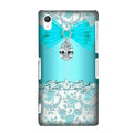 Shinny Blue Background Case for Sony Z2