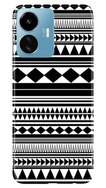 Black white Pattern Mobile Back Case for iQOO Z6 Lite 5G (Design - 5)