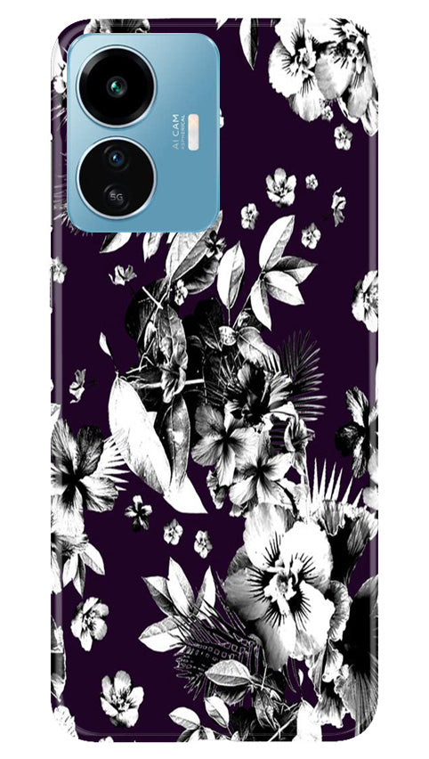 white flowers Case for iQOO Z6 Lite 5G