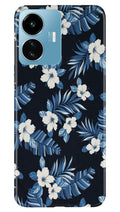 White flowers Blue Background2 Case for iQOO Z6 Lite 5G