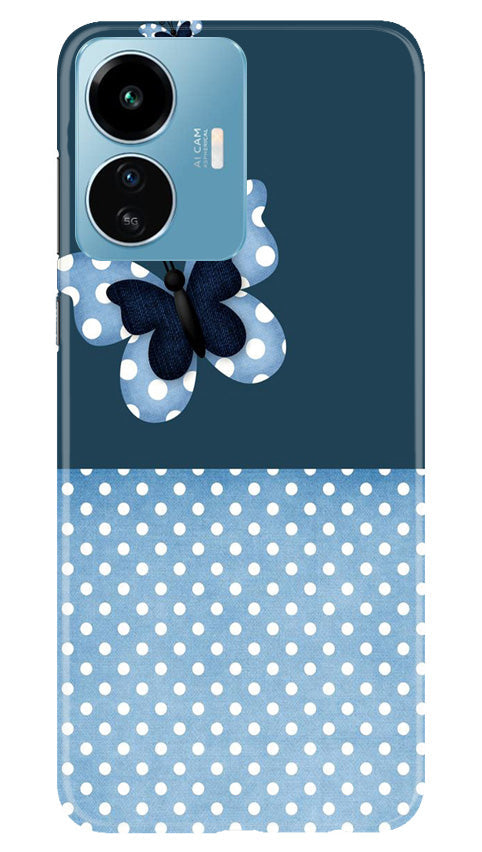 White dots Butterfly Case for iQOO Z6 Lite 5G