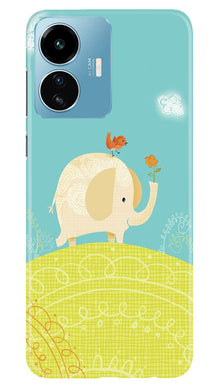 Elephant Painting Mobile Back Case for iQOO Z6 Lite 5G (Design - 46)